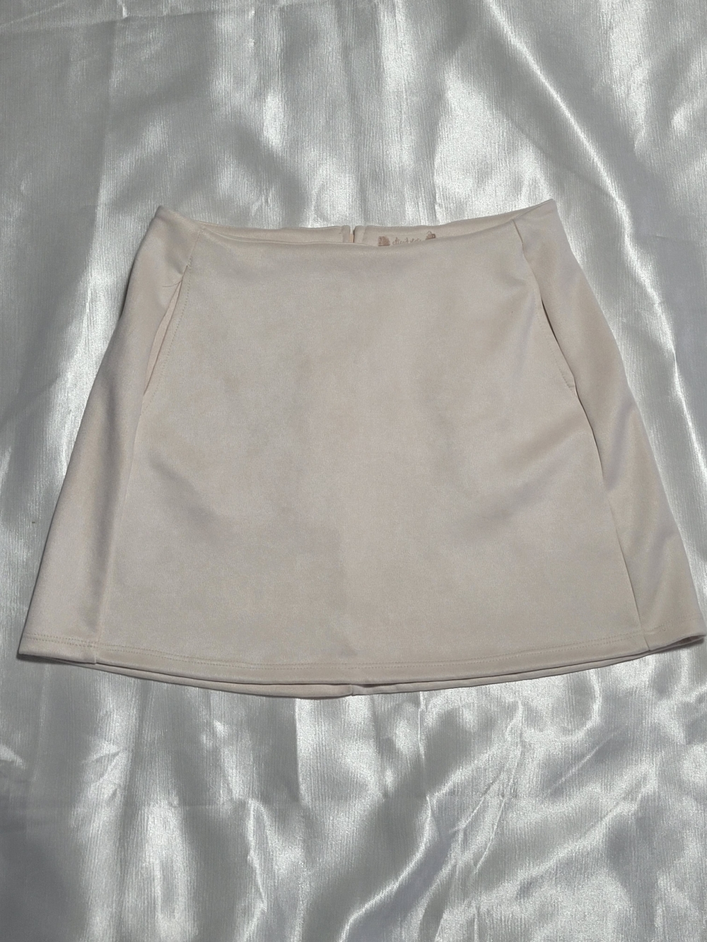 Altar'd State Soft Cream A-Line Mini Skirt
